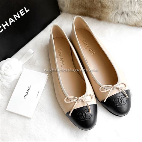 chanel classic ballet flat|chanel ballet flats beige.